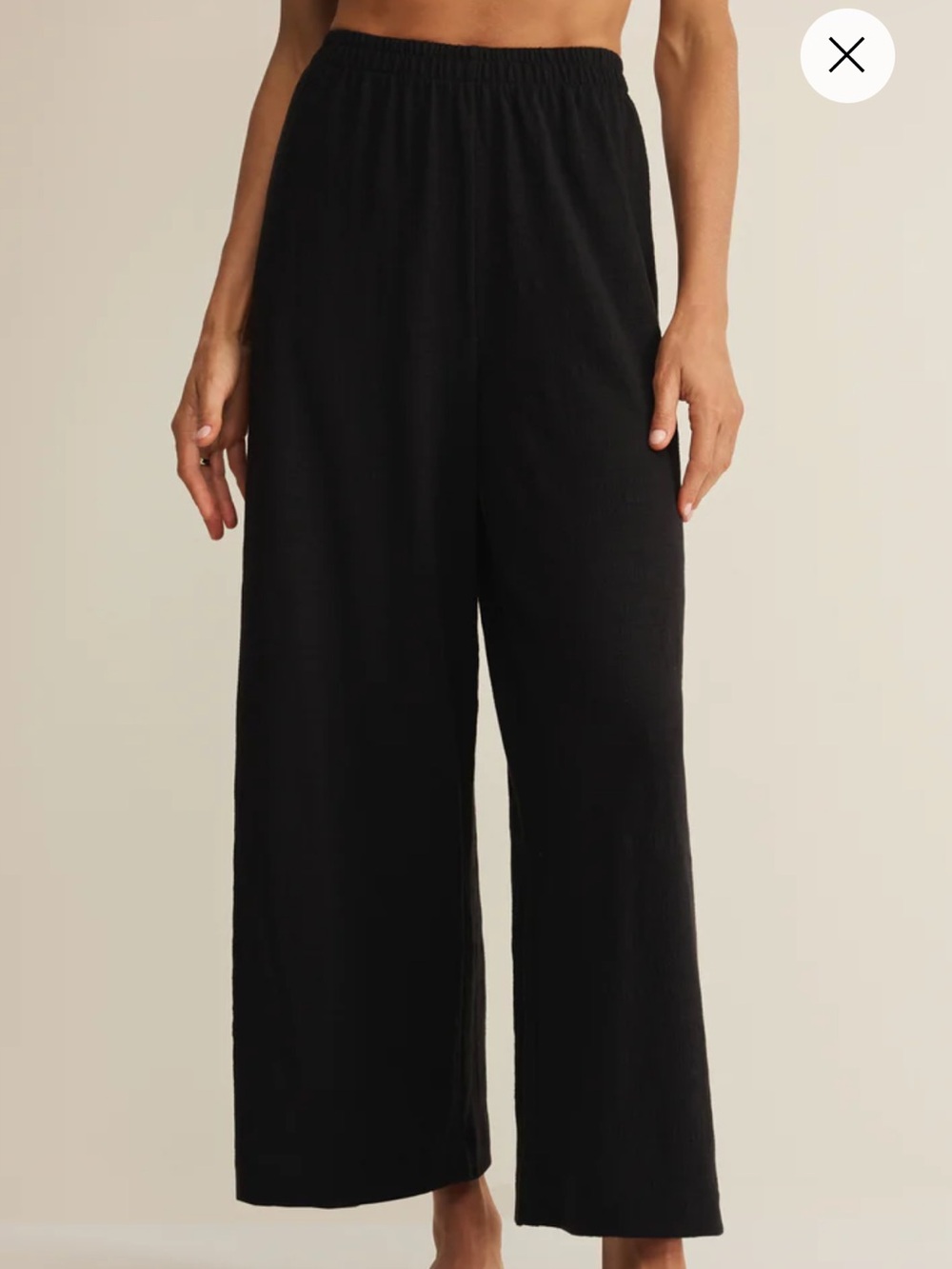 Z Supply Scout Black Textured Slub Pants, Size Medium